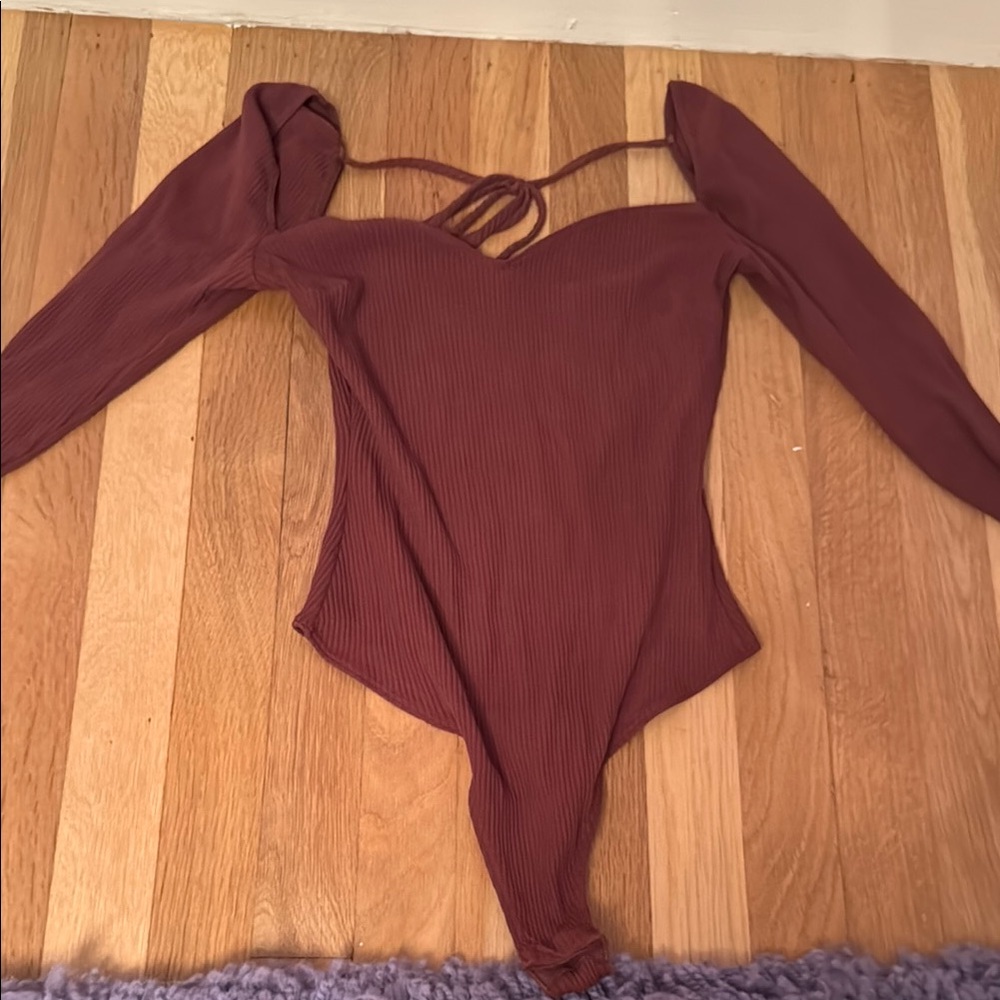 Burgundy bodysuit